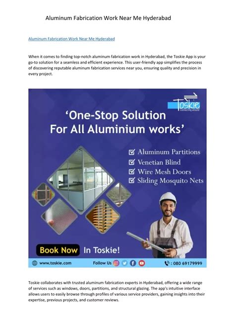 aluminium fabrication work near me